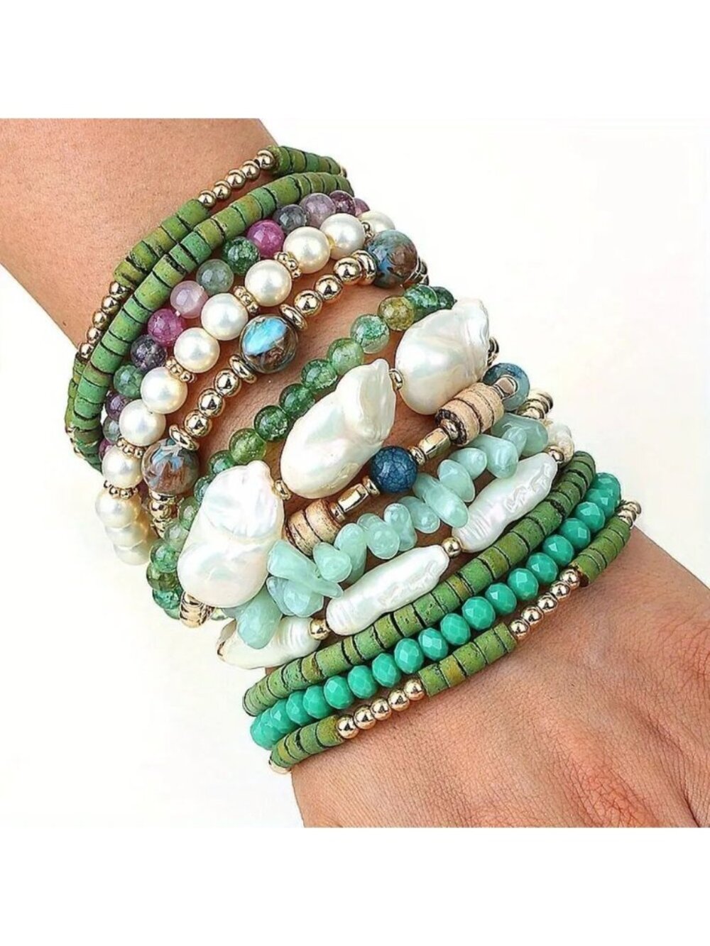 Boho Beaded Bracelet Set Q85